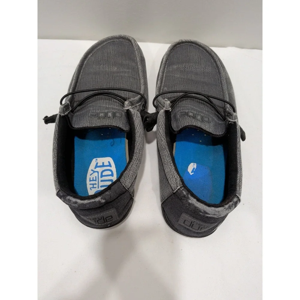HEYDUDE Wally Odyssey Men's Casual Shoe Sz 10 Grey Charcoal